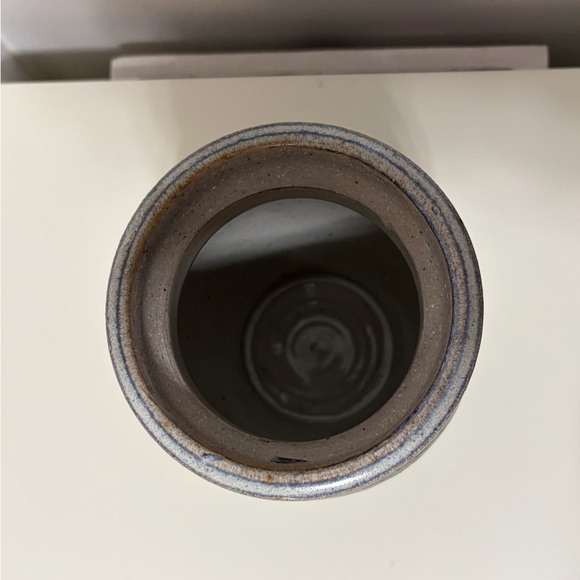 Blue-Green Ceramic Vase - Picture 3 of 6